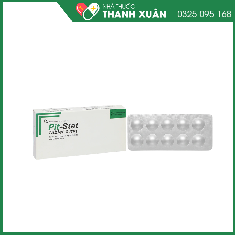 Pit-stat Tablet 2 mg giảm cholesterol toàn phần